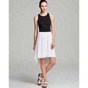 DKNY Sleeveless Color Block Chiffon Skirt Dress